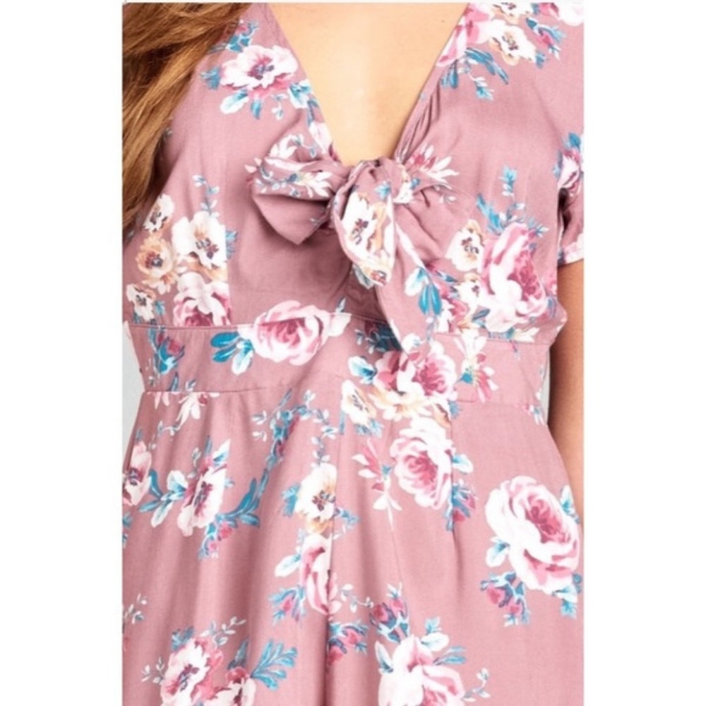 💥TRENDING💥Dusty Mauve Floral Romper - Picture 5 of 5